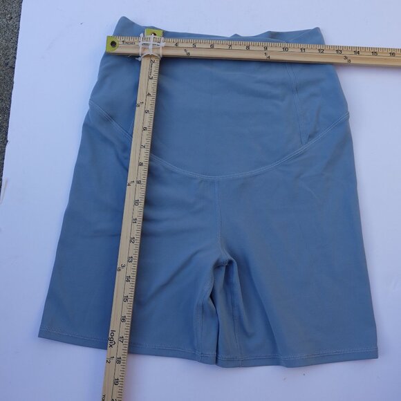 Free People Movement x Hatch Never Better Maternity Shorts Blue NWOT Size M - Picture 3 of 6